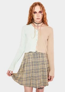 Daisy Street Check Tartan Pleated Skirt Bottoms