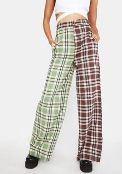 Daisy Street Bottoms Plaid Laura Trousers