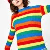 Daisy Street Rainbow Stripe Jumper Tops
