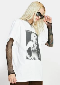 Daisy Street White Blondie Graphic Tee Tops