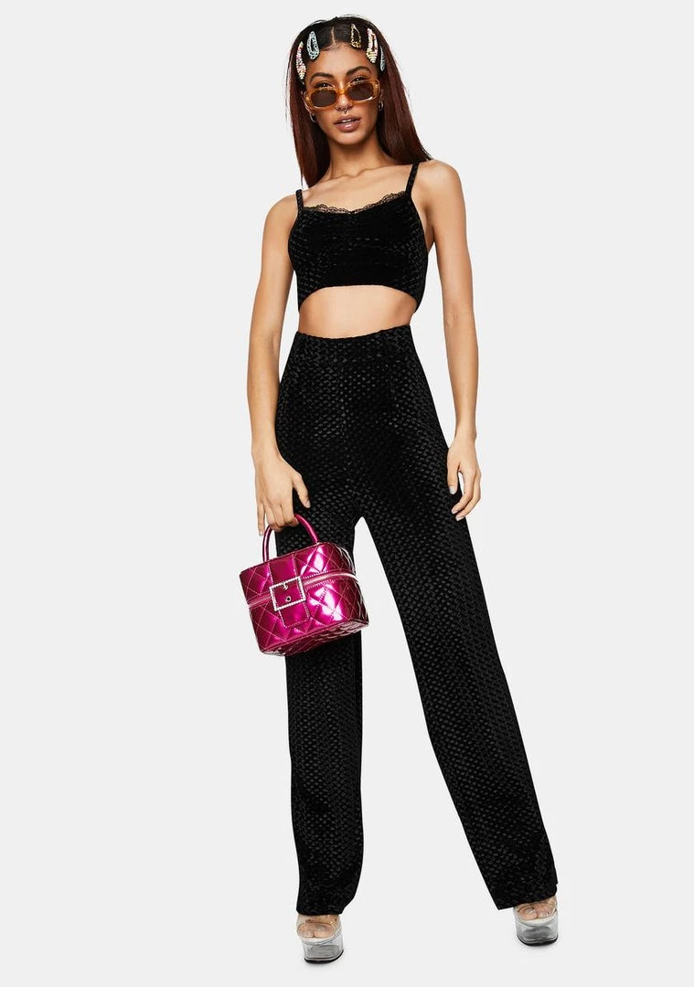 Daisy Street Black Callie Crop Top