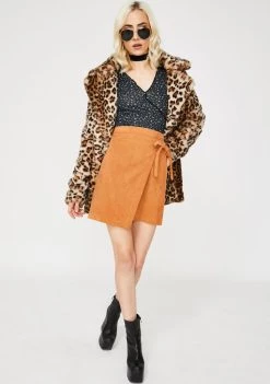 Daisy Street Wrap Front Floral Long Sleeve Top