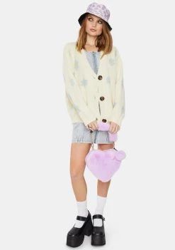 Daisy Street Ivory Daisy Cardigan Tops